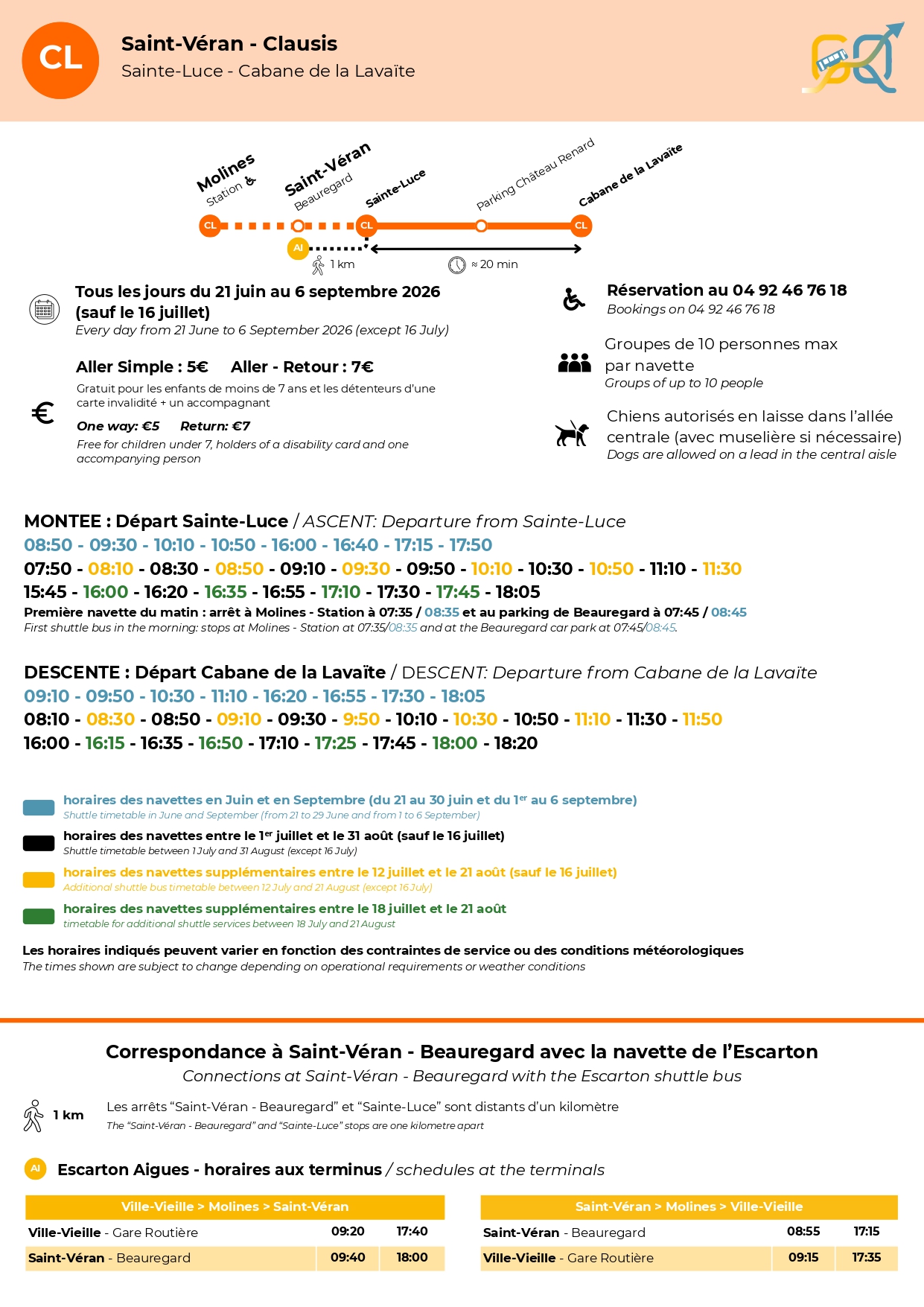 affiche navette de clausis 2026